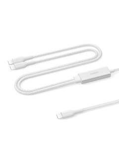 Belkin BoostCharge Pro �ґgUSB-C to �f���A��USB-C�P�[�u�� �ő�140W�X�}�[�g�d�͋��L�Ή� �����ϋv �i�C�����u���C�f�b�h 1.5m
