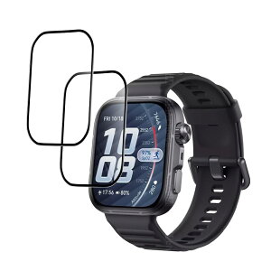 �y2���Z�b�g�zFor �X�}�[�g�E�H�b�` HUAWEI Watch Fit 5 Pro 1.92�C���` �ی�t�B���� �yQUXIAGUM�zPMMA+PET �����f�� 3D �S�ʕی� �����ߗ� �ϏՌ� �h�w�� �C�A�[�� �\��₷�� ���v��ʃt�B����