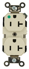 Leviton 20-amp、125-volt、Extra Heavy Duty病院グレード、二重レセプタクル