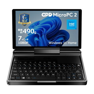 7�C���` 1920x1080 ���o�C���m�[�gUMPC RJ45 HDMI2.1 USBType-A Type-C MicroSD�J�[�h�X���b�g���� ��490g Windows11