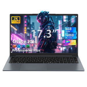 Office 2024���ڃm�[�g�p�\�R�� Win11 Pro���� 17.3�^ ����2K FHD IPS PC Twin Lake N150 �ő�3.6GHz 4�R�A DDR4 16GB RAM+512GB M.2 SSD ��e�ʃo�b�e���[ USB 3.0 Type-C Bluetooth 5G WIFI �o�b�N���C�g�t�� laptop �ݑ�Ζ�