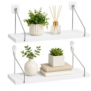 �ǂ������Ȃ� �E�H�[���V�F���t 2 �Z�b�g �z���C�g�ؖڒ� 40×15cm