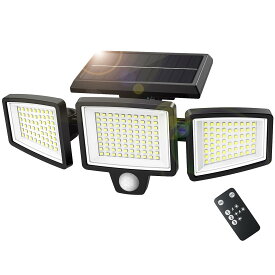 ソーラーライト 屋外 防水 210LED 3面発光 光束最大2500ルーメン