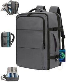 旅行 リュック 大容量 40L ビジネスリュック 機内持ち込み 拡張機能 乾湿分離 15.6型PC対応 多機能 撥水加工