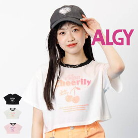 【セール/10%OFF】24'盛夏新作 ALGY アルジー チェリーグラデ短丈Tシャツ g307014 半袖 半そで 女の子 ガールズ キッズ ジュニアJr 子供服