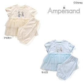 【セール/10%OFF】24'盛夏新作 AMPERSAND アンパサンド ディズニーアナと雪の女王パジャマ l358174 半袖 半そで ベビー キッズ 子供服