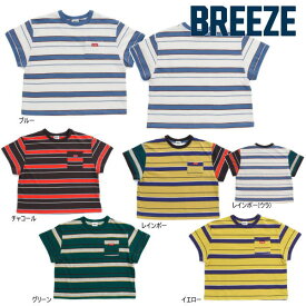 BREEZE ブリーズ マルチボーダーTシャツ j207774 半袖 半そで 男の子 女の子 ベビー キッズ 子ども服