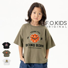 【セール/30%OFF】23'夏新作 F.O.KIDS エフオーキッズ FOスマイルフェスサガラワッペンTシャツ r307023 半袖 半そで ベビー キッズ 子ども服