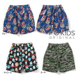 【セール/10%OFF】24'夏新作 F.O.KIDS エフオーキッズ リップストップ総柄ハーフパンツ r223134 半パンツ 5分丈 ベビー キッズ 子ども服