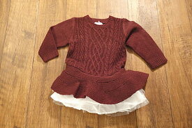 WILLMERY ウィルメリー すそフリルニットワンピース 子供服 メール便不可 17'秋冬新作