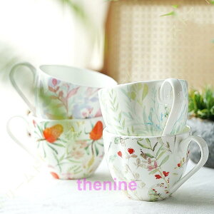 マグカップ 北欧 花柄 シンプル コーヒーカップ ティーカップ カップ おしゃれ かわいい 大容量 花柄 陶器 カフェ キッチン ホワイト 新生活 コーヒー