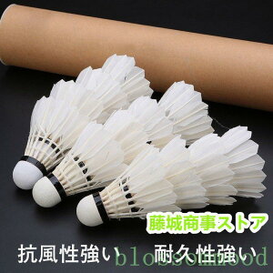 バドミントンバドミントンシャトルガチョウの羽根強耐久性(1ダース12球) バドミントン シャトル 12個入り 1ダース 練習 ナイロン プラスチック 練習用部活動耐久丈夫コルク