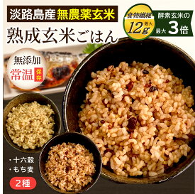 玄米ごはん パック 無農薬玄米 無添加 熟成玄米 2種セット 180g×8・12・24食 ｜ 酵素玄米 発酵玄米 発芽玄米 ｜ 国産 レトルト 48時間寝かせ 電子レンジ調理 常温保存 送料無料