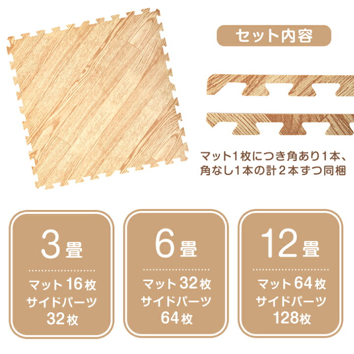 楽天市場】【本日5%引クーポン】 ヘリンボーン柄 ジョイントマット 