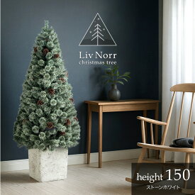 RENEW ヌードツリー Liv Norr 石目調 ポット付き 120cm 150cm 180cm 210cm 松ぼっくり付 ヌード ツリー リアル クリスマスツリー クリスマス 120 150 180 210 松ぼっくり スリム 大型 北欧 足元 隠し リヴノール リブノール おしゃれ
