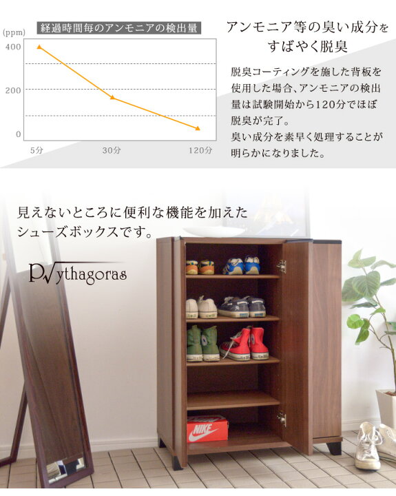楽天市場】国産 完成品 シューズボックス 幅74 ロータイプ 消臭・脱臭 