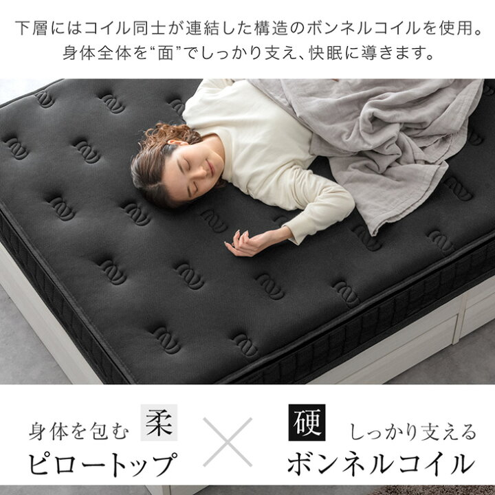 楽天市場】贅沢ホテル仕様 ピロートップ ボンネルコイル マットレス 