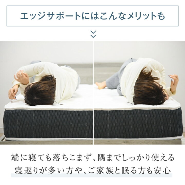 楽天市場】超高密度 3ゾーン構造 ポケットコイルマットレス 極厚 21cm 