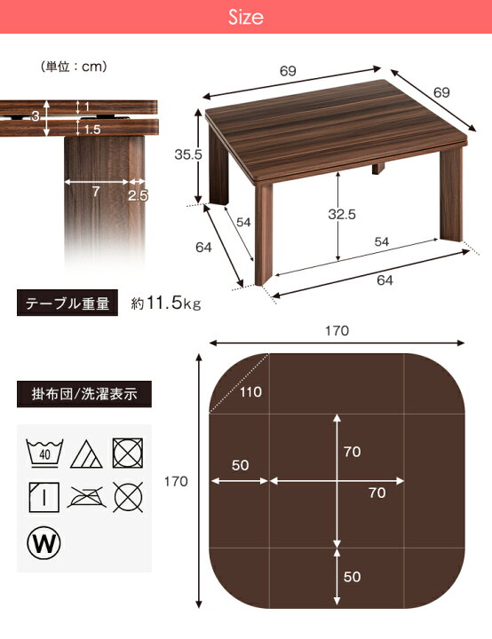 楽天市場】【本日5%引クーポン】 布団付き こたつ 2点セット [ こたつ 