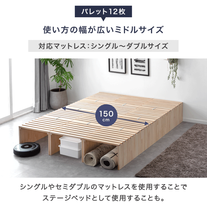 うさぎ 未使用タンスのゲン パレットベッド追加用拡張パーツ パレット 4個 4枚］当店パレットベッド専用 パレット 4枚 追加用 拡張パーツ