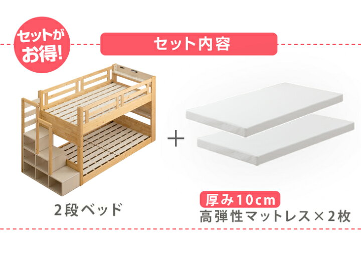 ☆配送ご相談ください☆2段ベッド マットレスなし 解体済