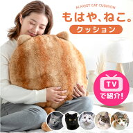 【本日5%引クーポン】 ≪TVで紹介≫ もはや、ねこ。 クッション 洗える 直径50cm 丸洗い 大きい 暖かい …