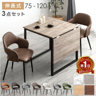 楽天1位 バタフライ ダイニングテーブルセット 2人掛け 75 120 伸長式ダイニングテーブル 伸長 伸縮 ダイ…