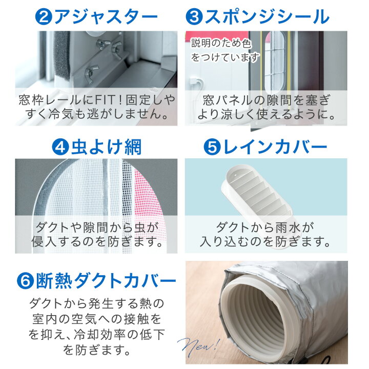 楽天市場】猛暑対応 パワフル冷風 スポットクーラー テラス窓パネル付 