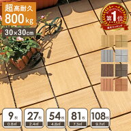 楽天1位 超高耐久800kg 人工木 ウッドパネル 天然木粉 9枚 27枚 54枚 81枚 108枚 セット ジョイント ウッ…
