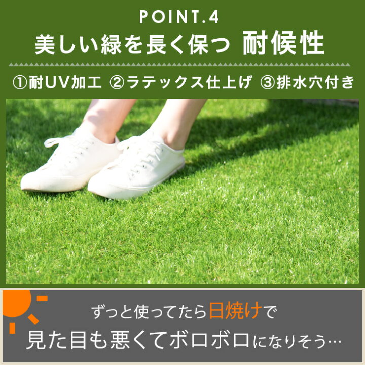 楽天市場】【20時~クーポン5%引】 楽天1位 人工芝 芝丈35mm 高耐久 1m 