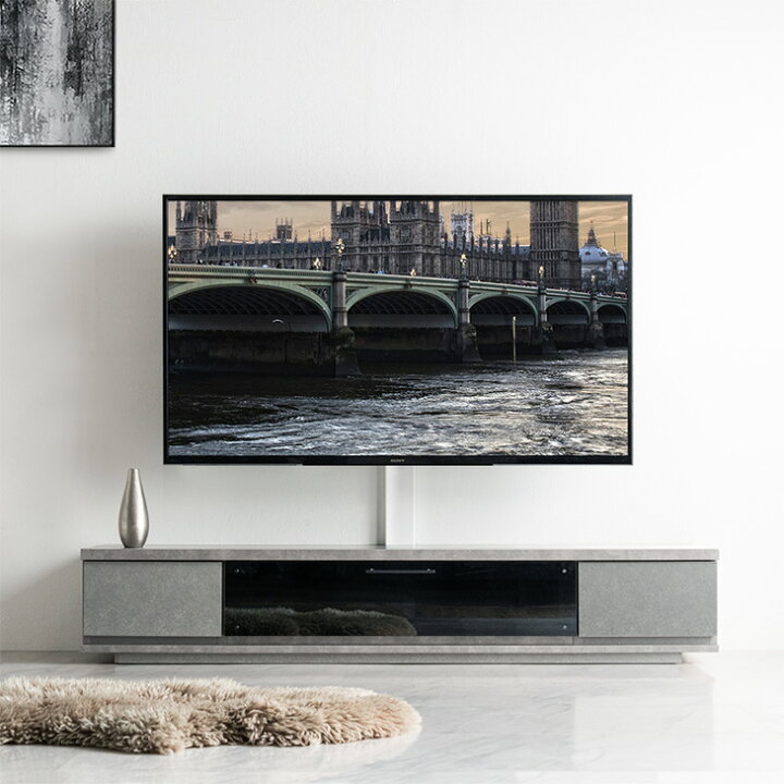 楽天市場】“置かない” テレビ台 180 スタンド付き ローボード 完成品 
