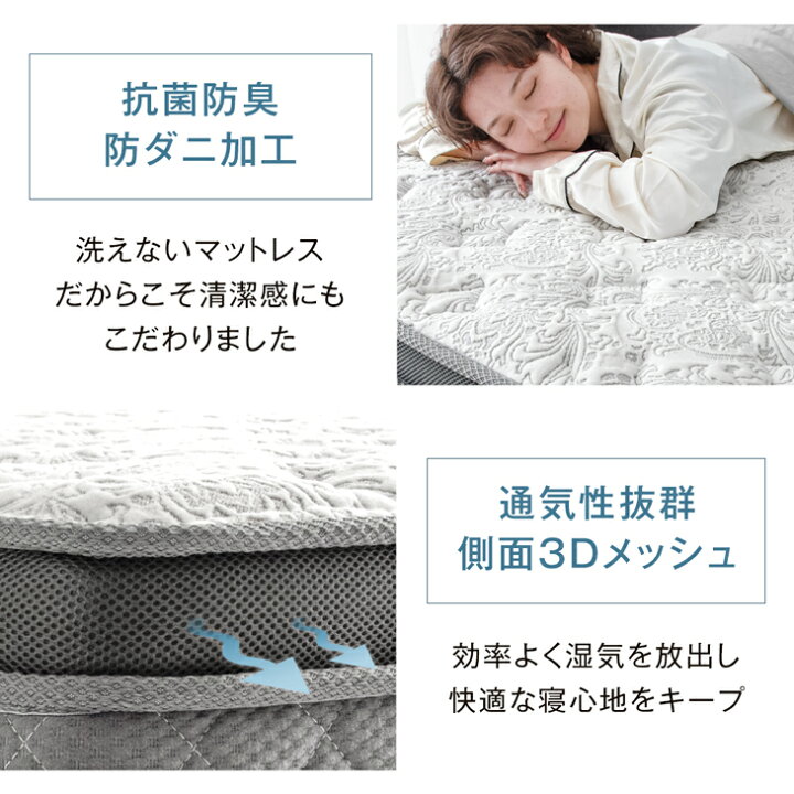 楽天市場】超高密度＆超極厚35cm ピロートップ 2層式 ポケットコイル 