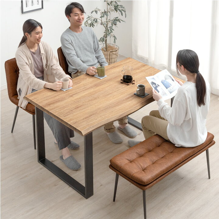 Tribesigns ダイニングテーブルセット 4人用 3点セット 食卓 テーブル  