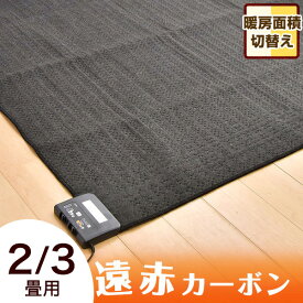 速暖！遠赤カーボン ホットカーペット 2畳 3畳 本体 接結方式 広電 176×176 235×176 電気カーペット 電気マット 足元暖房 床暖房カーペット 暖房器具 暖房 KODEN ダニ退治 8時間自動切りタイマー タイマー 遠赤 速暖 ダニクリーン