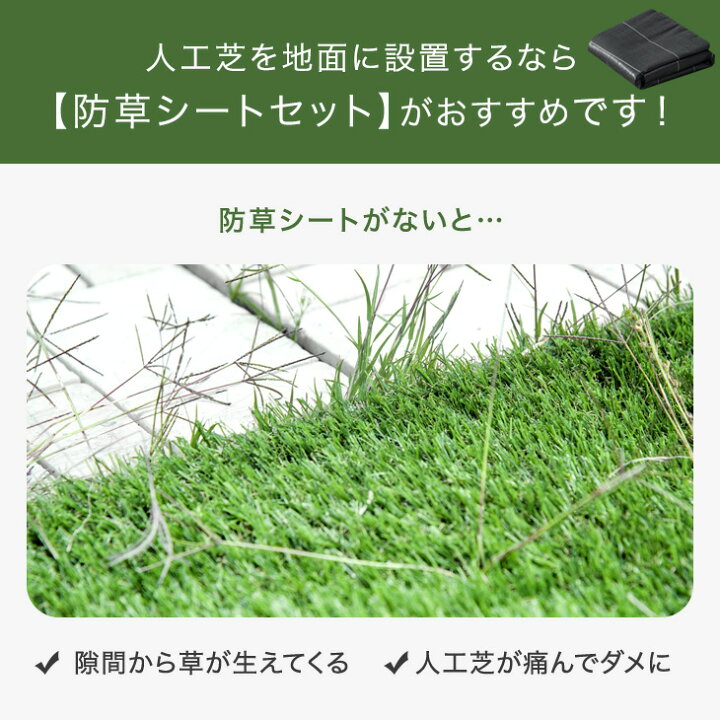 楽天市場】“10年使える”超高密度 リアル人工芝 1×10m 2m×10m [ 単品or 