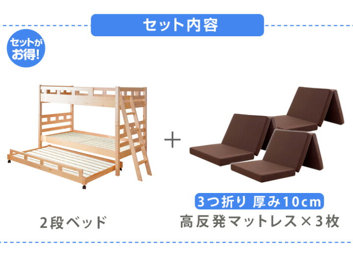 KOIZUMIの2段ベッド & France Bedのマットレス2枚【取引先決定】