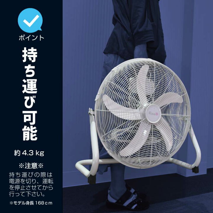 楽天市場】【本日クーポン5%引】 大型 45cm 5枚羽根 扇風機 業務用 