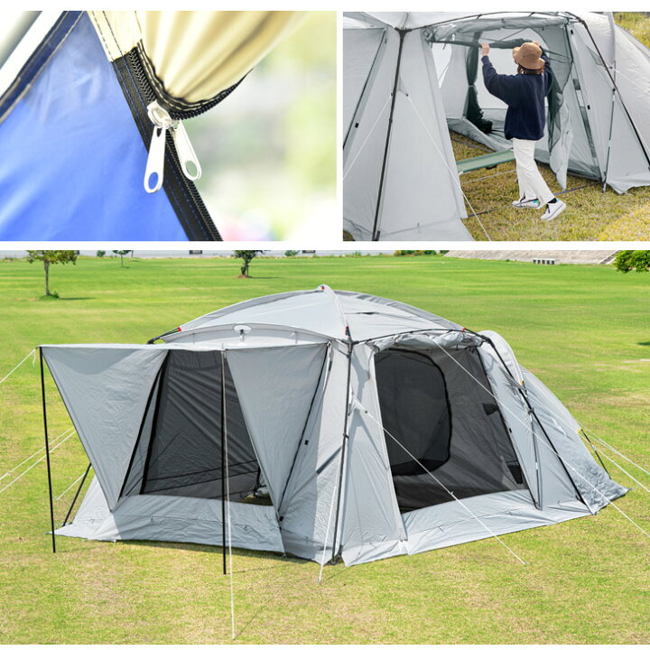 楽天市場】ツールームテント 幅340cm 4〜6人用 テント 大型 