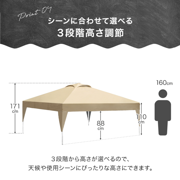 【正午〜P5%還元】 【サイドシート2枚付き】完全遮光 3m タープテント スーパーブラックコーティング ワンタッチ 3mx3m 収納バッグ UV 耐水 ベンチレーション タープ テント 大型 テント 収納ケース コンパクト収納 日除け 日よけ 運動会 公園 庭 プール イベント 楽天市場】完全遮光 3m タープテント スーパーブラックコーティング