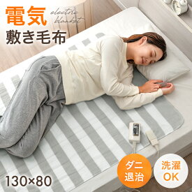 【本日クーポン5%引】 在庫処分 S-JET認定 電気敷き毛布 130×80cm 洗える 3段階 スライド 温度調節 ダニ退治 省エネ 節電 電気敷毛布 敷き毛布 敷毛布 電気毛布 敷き 毛布 電気ブランケット ブランケット ひざ掛け 頭寒足熱 丸洗いok 洗濯可 おしゃれ 寝具 秋 冬