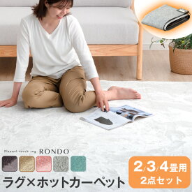 楽天1位 ラグ×ホットカーペット2点セット ラグ ホットカーペット セット 2畳 3畳 4畳 洗える 軽量 滑り止め付 ラグマット 冬 カーペット 長方形 四角 オールシーズン 絨毯 秋 冬用 ダニ退治 2畳用 3畳用 4畳用 ホットカーペットカバー