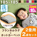 ラグ×ホットカーペット2点セット★今夜20時〜4時間全品P10倍★【送料無料】 ラグ 185×185 ホットカーペット 2畳 セット 洗える 軽量 滑り止め付 ...