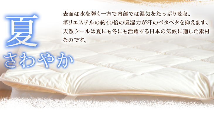 楽天市場】日本製 冬は暖かく、夏は涼しい 洗える 羊毛 ベッドパッド 