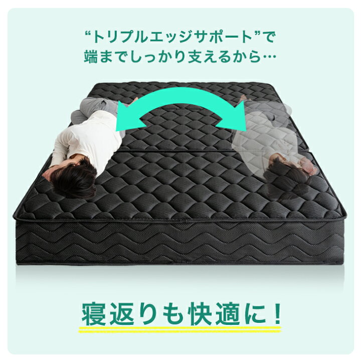 楽天市場】RENEW 寝心地UP 三つ折り ポケットコイル マットレス 極厚 