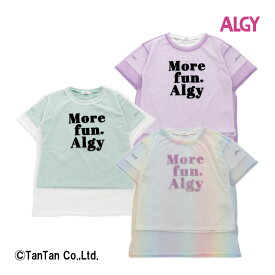 【40％OFFセール】ALGY アルジー チュールT＆Tシャツセット 半袖 シャツ 子供服 透け感 130 140 150 160 シアー 女の子 キッズ ジュニア【K】【2302】【C】