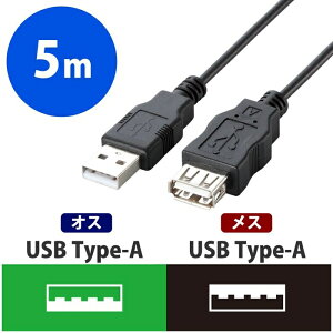 �y���[���ւł̔������i�z�G�RUSB2.0�����P�[�u�� A-A���X�^�C�v 5m �G���R�� U2C-JE50BK