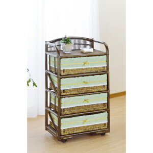 今枝商店 Romantic Rattan ランドリー 4段【沖縄・離島配達不可】 E360B ランドリーラック ラタン家具 自然素材 メーカー直送 手作り サイズ60x40x108 北海道別途送料 離島配達不可