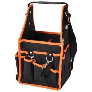 アークランズ WORK MASTER ツールバケット4 スクエア形 WM-TB102 4904781078028 ツール収納 作業工具 軽量 便利 耐久性 機能的 ポケット付き ショルダーベルト 中国製 ポリエステル