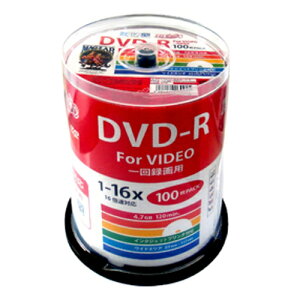 HIDISC DVD-R 4.7GB 100Xsh CPRMΉ Chv^u C HDDR12JCP100y[ڈF1Tԁz 100 Xsh nfW ^ CNWFbgv^ 120 16{