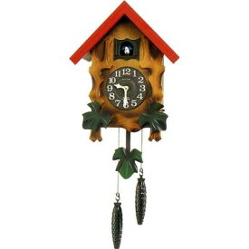 リズム 掛け時計 ハト時計 鳴り止めスイッチ付き 木枠 カッコーメルビルR(彩色仕上げ) 4MJ775RH06